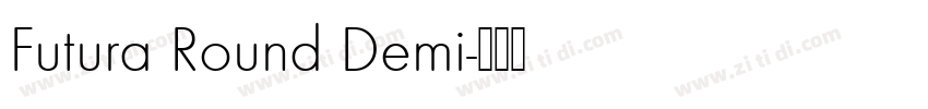 Futura Round Demi字体转换